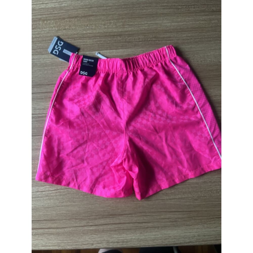 DSG Shorts Boys Large (14-16) Pink Woven Tech Soccer Elastic Waist Activewear